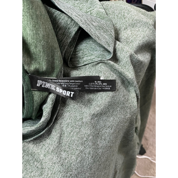 Women's Set PINK Sport Green Sports Bra M & Leggings S - Picture 4 of 4